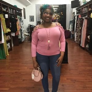 Our cross shoulder top